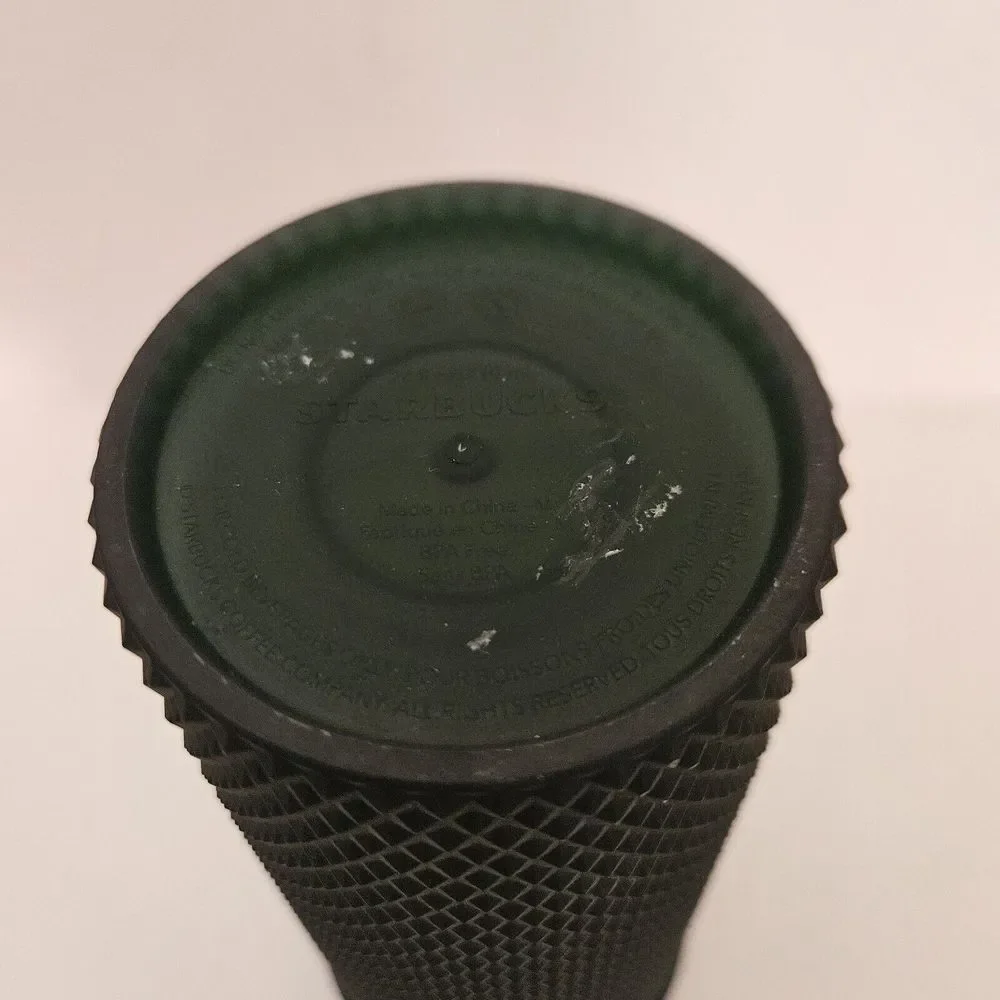 2022 Starbucks Matte Dark Green Soft Touch Studded‎ 24oz Venti Tumbler